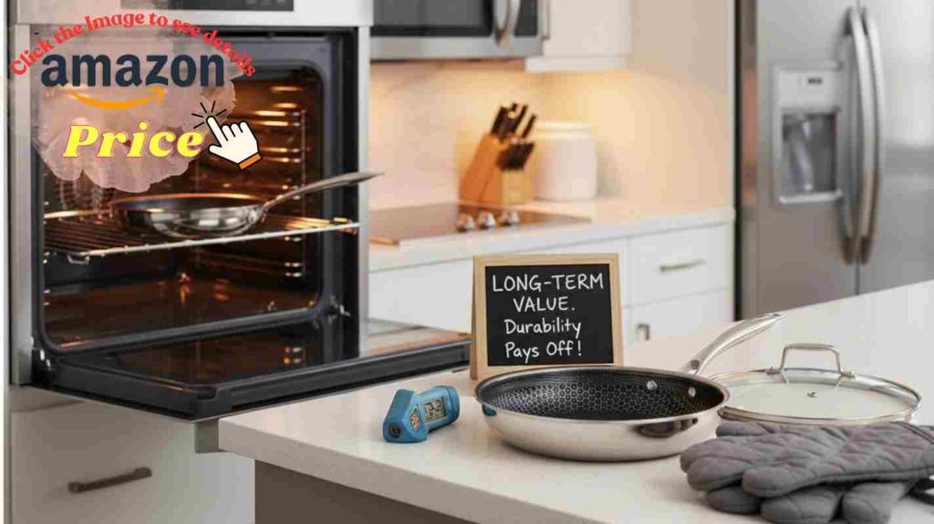 All-Clad stainless handles 600°F oven and broiler safely; HexClad limited to 500°F in cookware oven safety comparison.