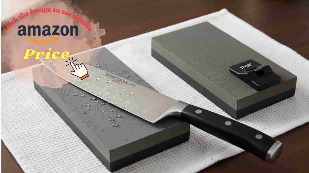 Classic Ikon half-bolster allowing complete edge access during home sharpening with whetstone