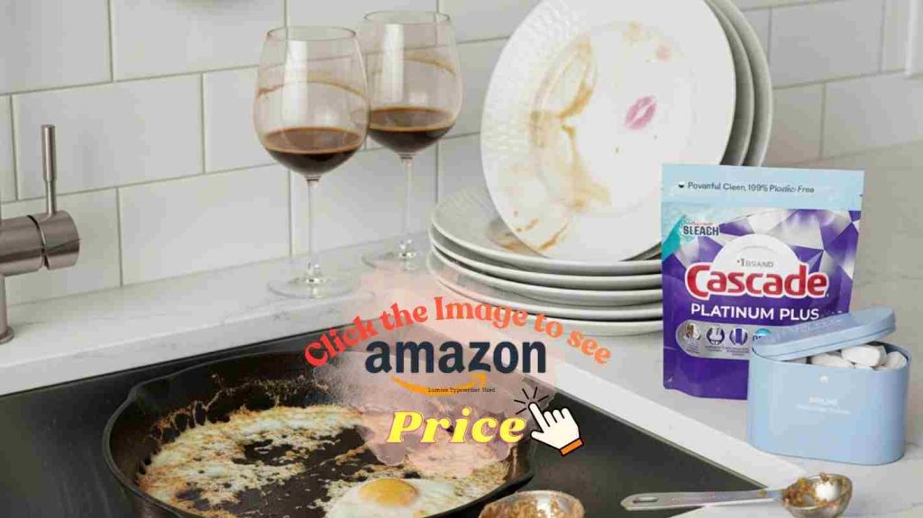 Cleaning power test: tough baked-on food and stains with dishwasher detergent tablets timing and temperature gauge