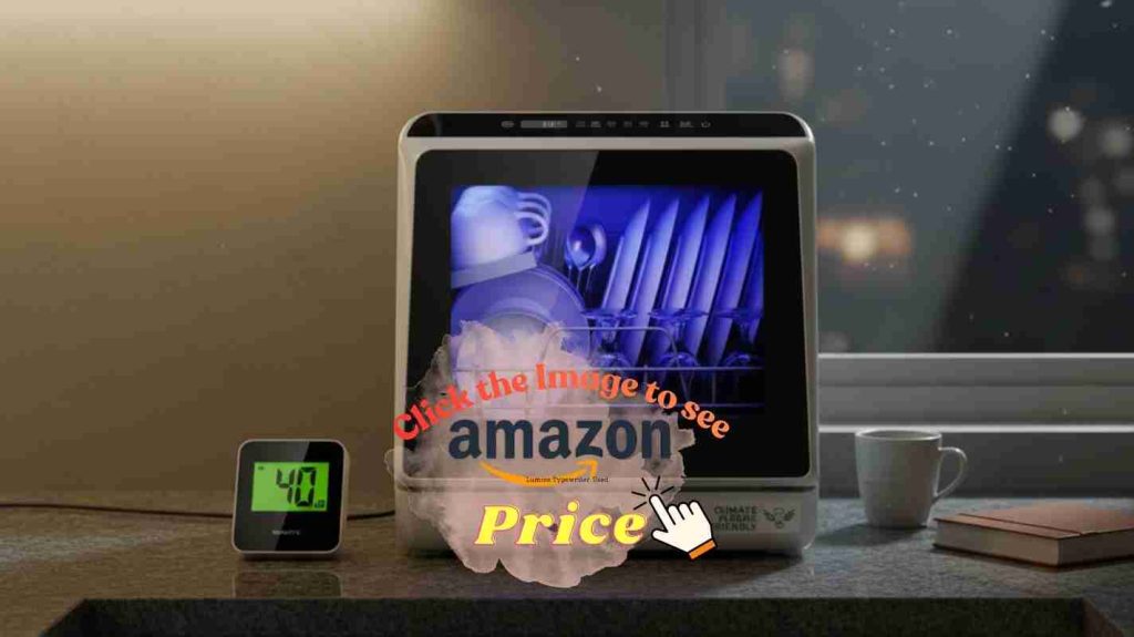 EUHOMY DW001-5 running at whisper-quiet 40 dB in a dimly lit nighttime kitchen with calm ambient mood.