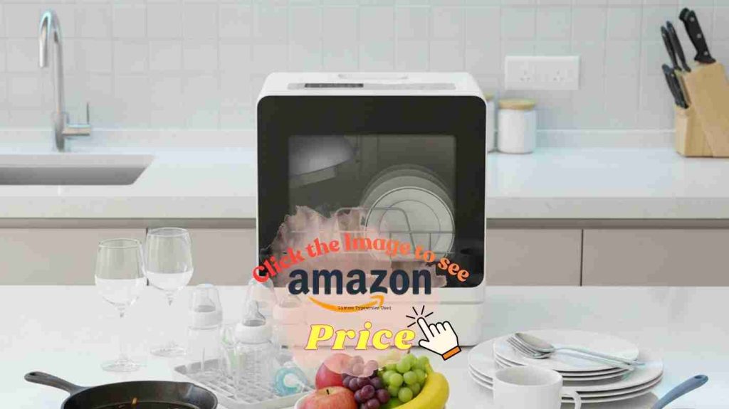 Hermitlux HDW5CW01 on white quartz counter with seven item groups representing each wash cycle program option.