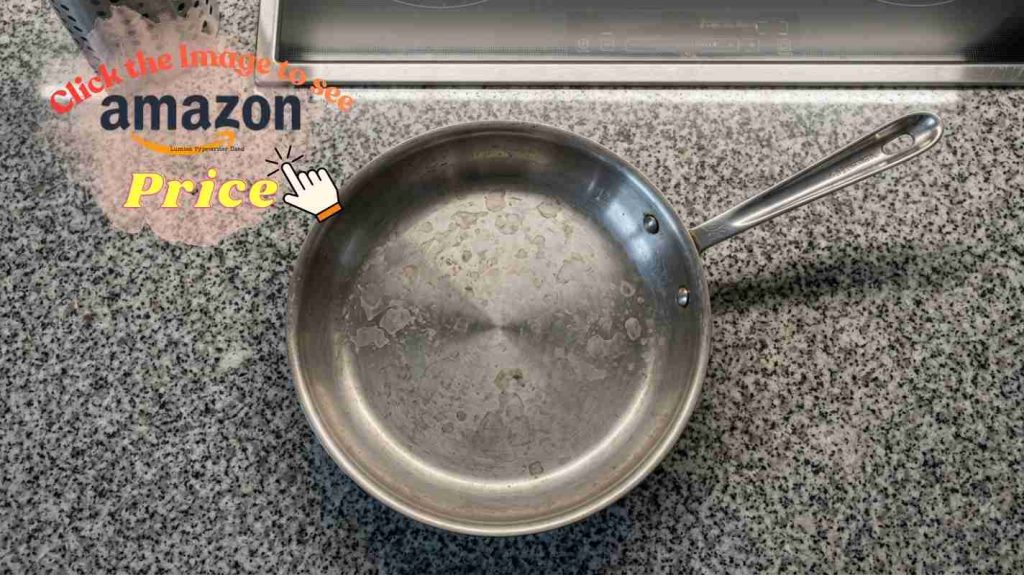 All-Clad D3 pan stays polished after years of heavy use, showing durability and bright shine daily.