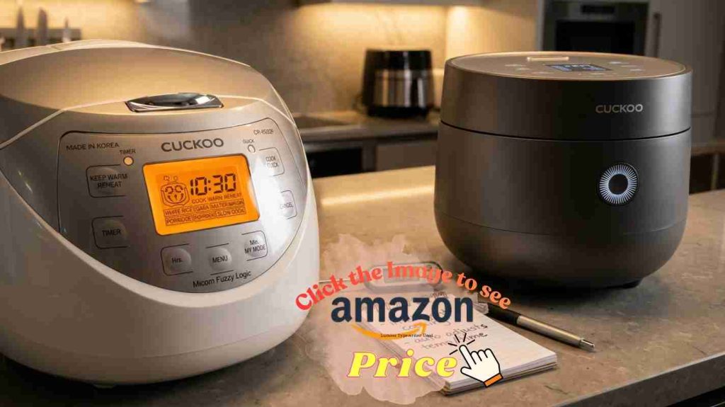 CUCKOO CR-0632F and CR-0675FG Micom fuzzy logic panels auto-adjust temperature and time for intelligent cooking