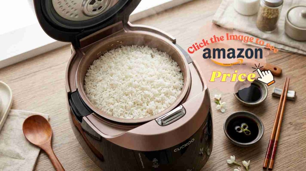 Cuckoo rice cooker reveals plump shiny jasmine rice grains with excellent separation and premium texture quality