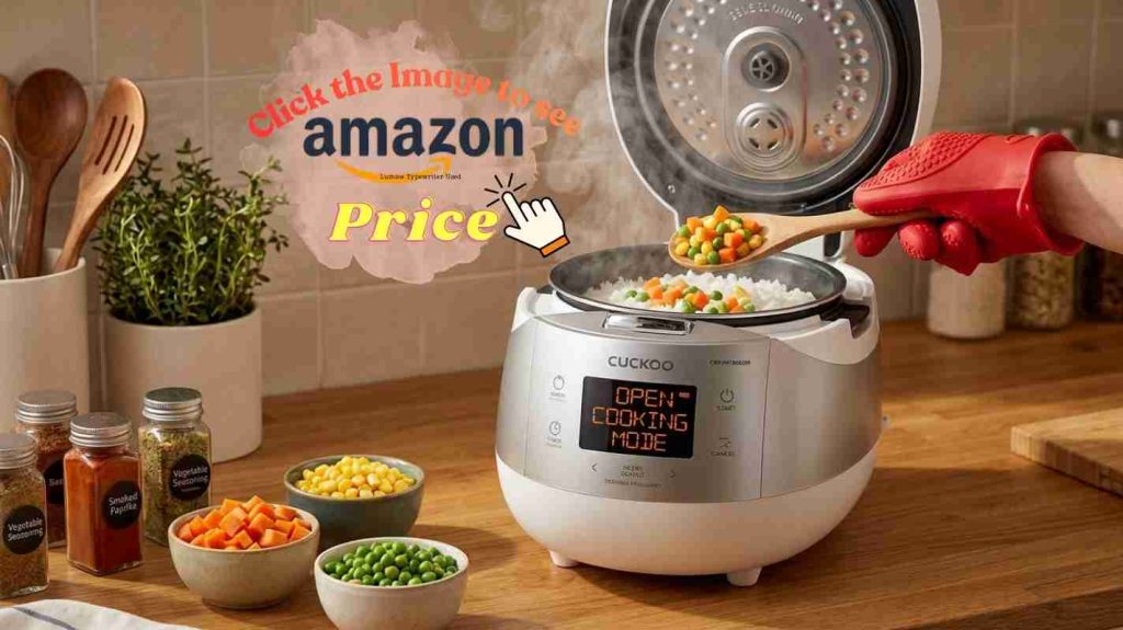 Open Cooking Mode allows adding vegetables and seasonings mid-cycle with lid open during rice cooking process