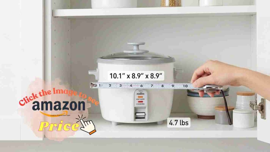 Zojirushi NHS-10 compact 4.7 lbs design fits easily in cabinet demonstrating portability advantage for small kitchens