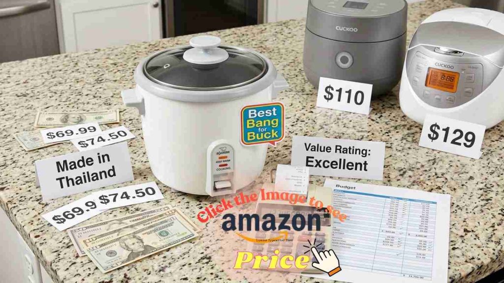 Zojirushi NHS-10 wins best value at $57-75 made in Thailand offering excellent bang for buck versus CUCKOO models