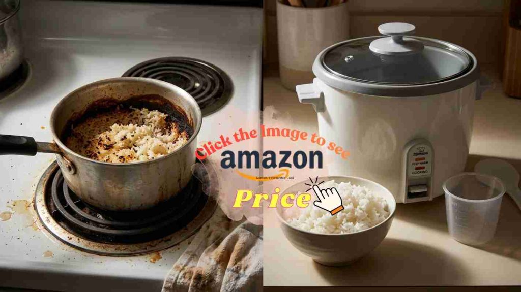  burnt stovetop rice disaster versus perfect Zojirushi NHS-10 first-time success

