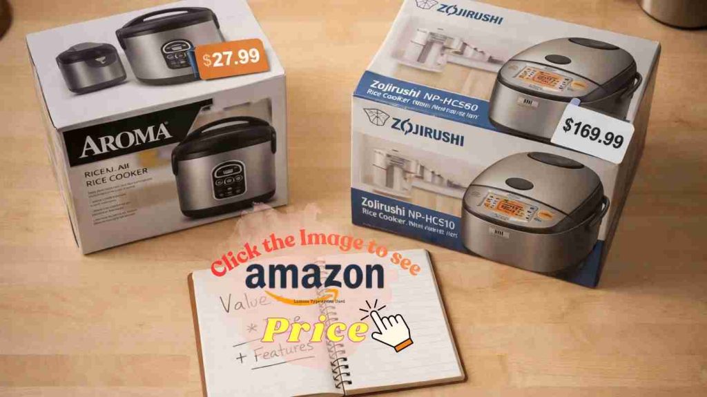 Aroma vs Zojirushi Rice Cooker price tags compared