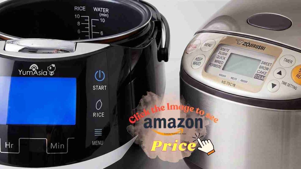 Clear buttons on both rice cookers display the use