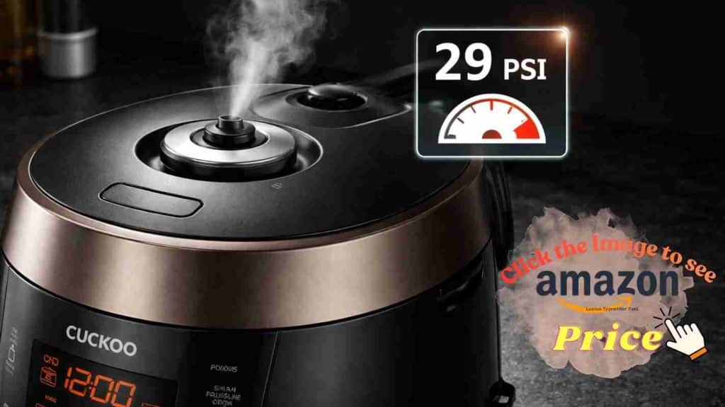 Cuckoo 29 PSI pressure valve detail on counter