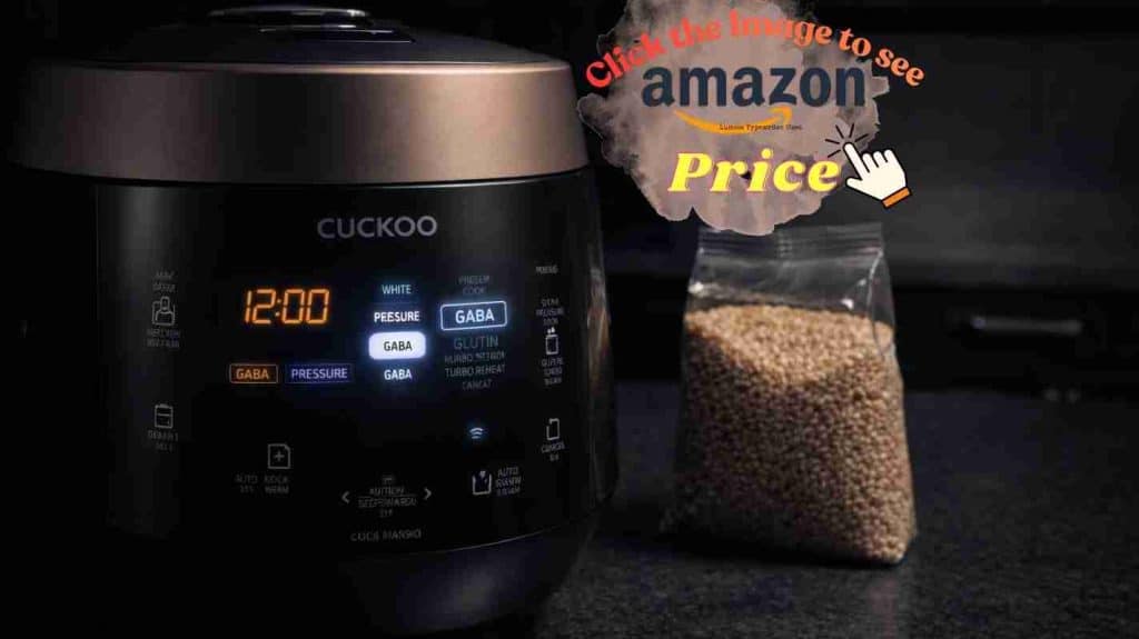 Cuckoo GABA mode lit panel with brown rice bag