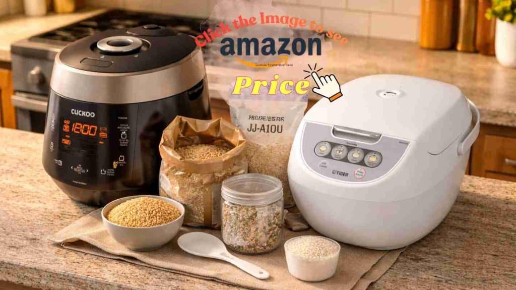 Cuckoo and Tiger full kitchen story setup with rice