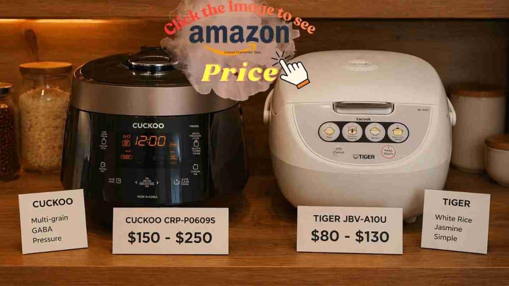 Cuckoo and Tiger full kitchen story setup with rice