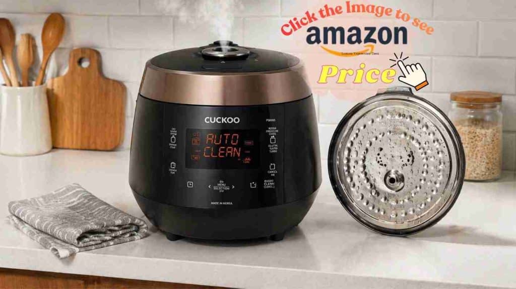 Cuckoo auto-clean steam cycle removable inner lid