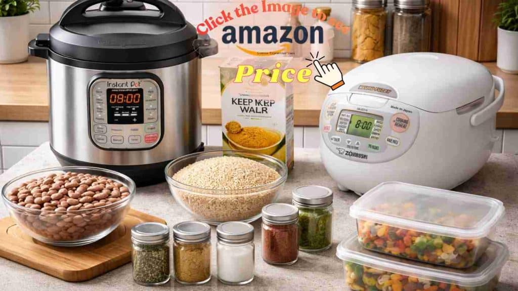 Instant Pot fast full meal beside rice cooker soon