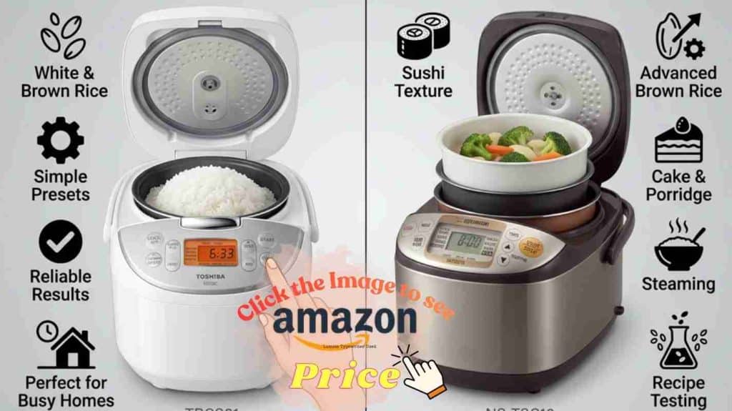Toshiba cooker and Zojirushi features