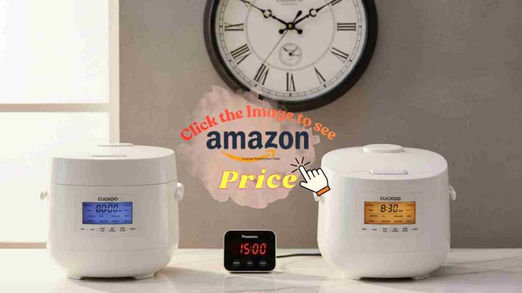 Cuckoo cookers beside ticking timer