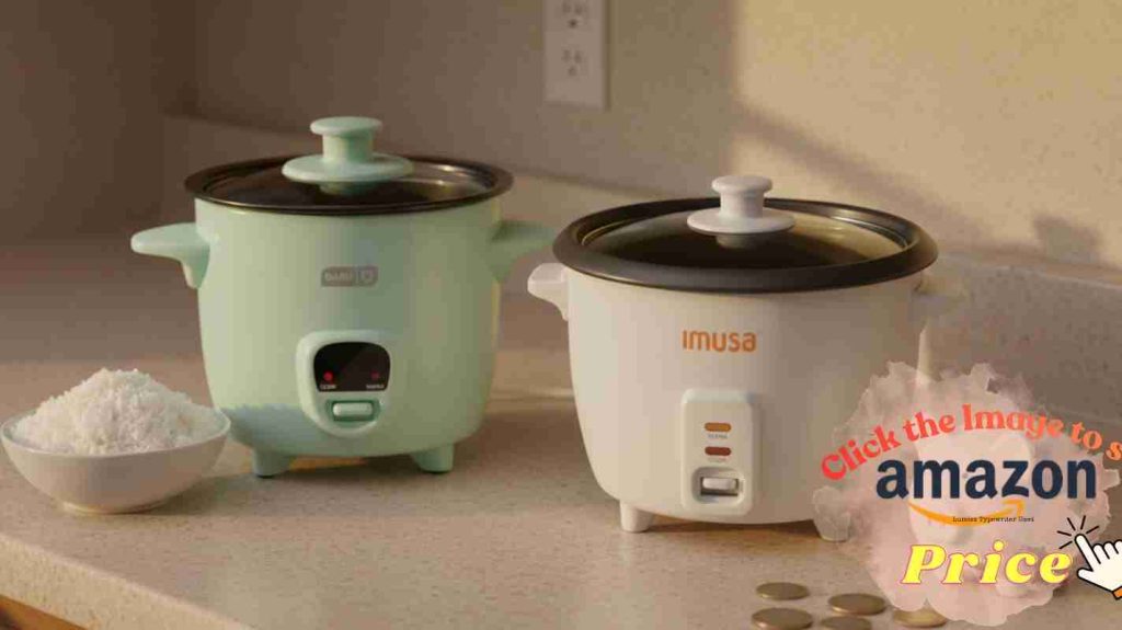 Dash and Imusa cookers near scattered spare change
