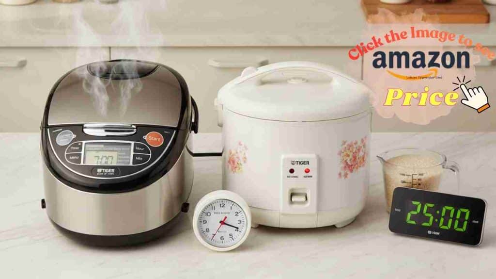 Tiger JAX & JNP cookers, timer, steam, rice cup