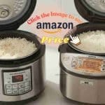 Hamilton Beach and Zojirushi rice texture comparison scene.