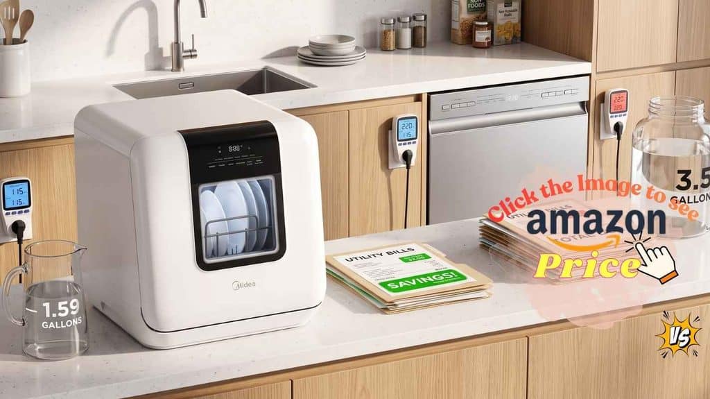 Comparison of Midea Tank and 18-inch dishwashers.