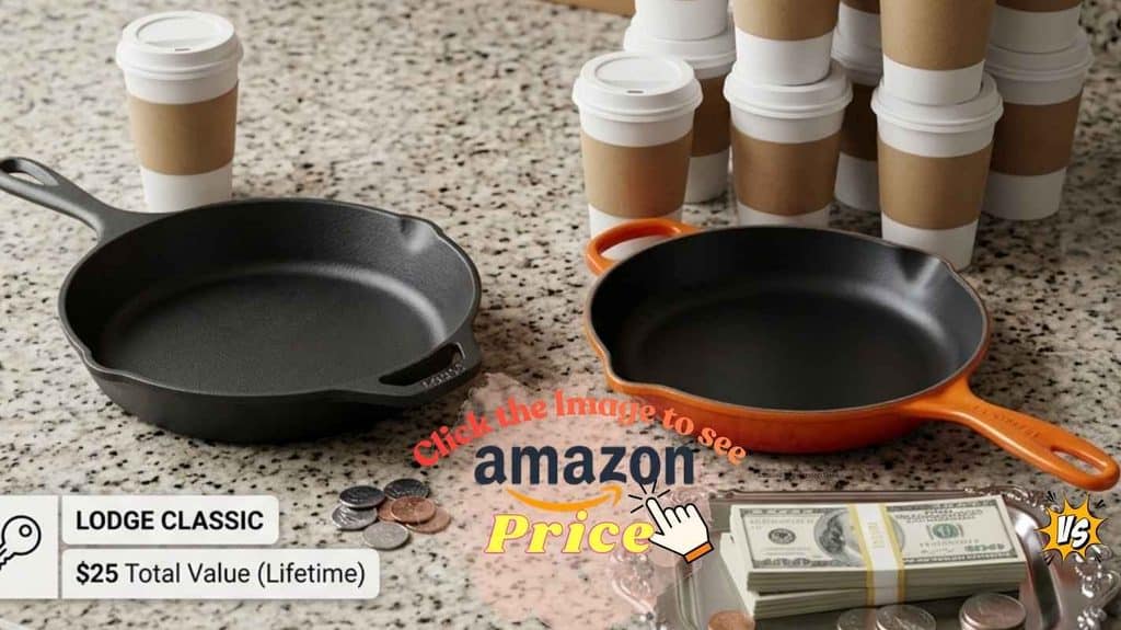 Lodge Classic's raw iron value vs Le Creuset's luxury cost.