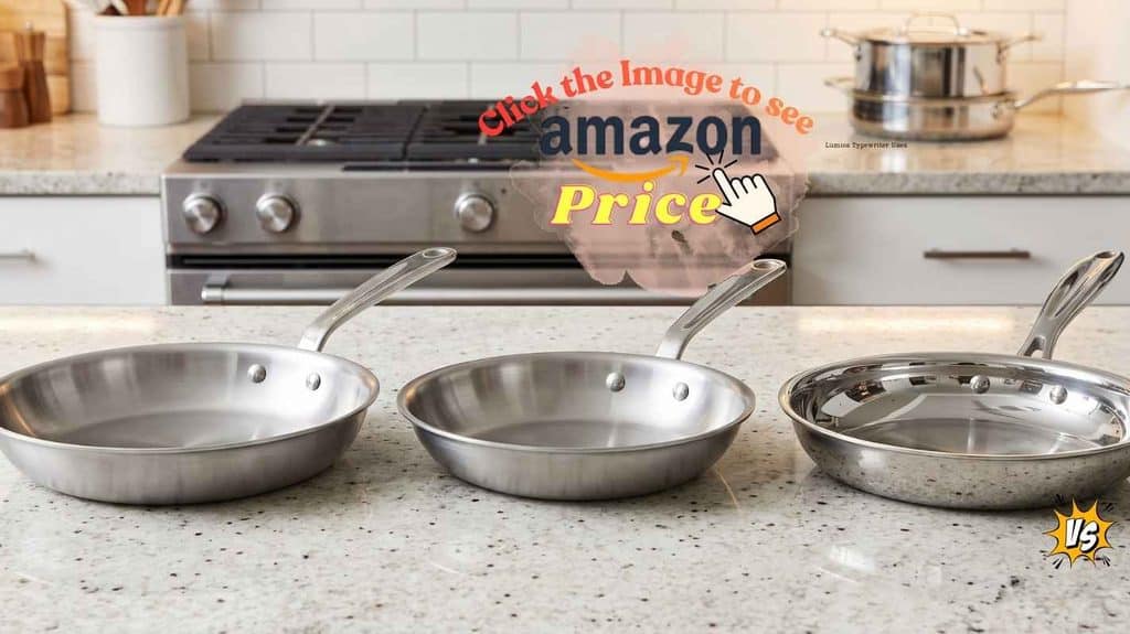 Heritage Steel Eater, Titanium, and Made In pans.
