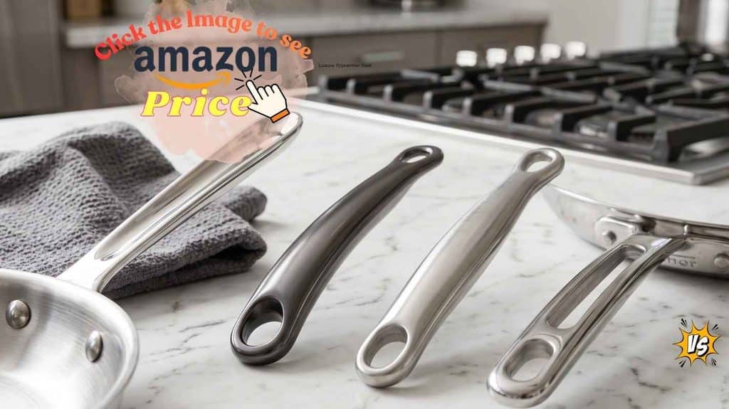 Hestan NanoBond and All-Clad D3 pan handle designs