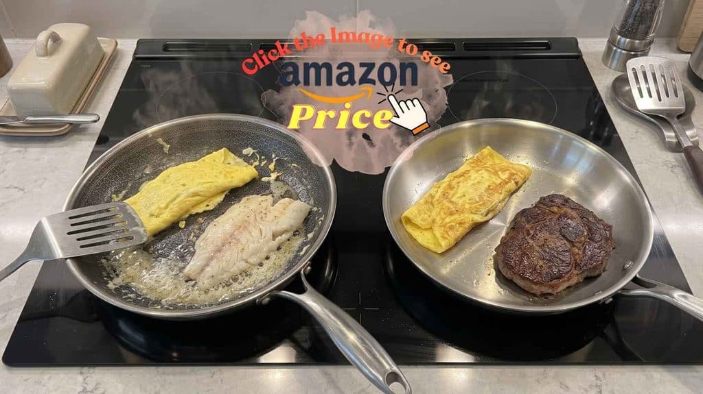 Made In smooth pan vs HexClad hybrid cooking tests